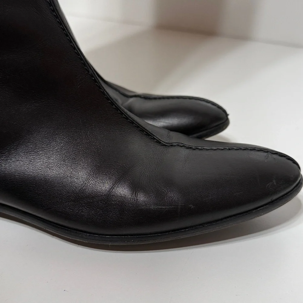Sergio Rossi Knee High Tall Boots with Side Buckle Detail